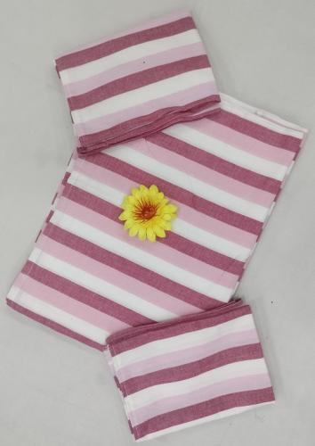 BEDSHEET STRIPE 72X100 2 PILLOW COVER